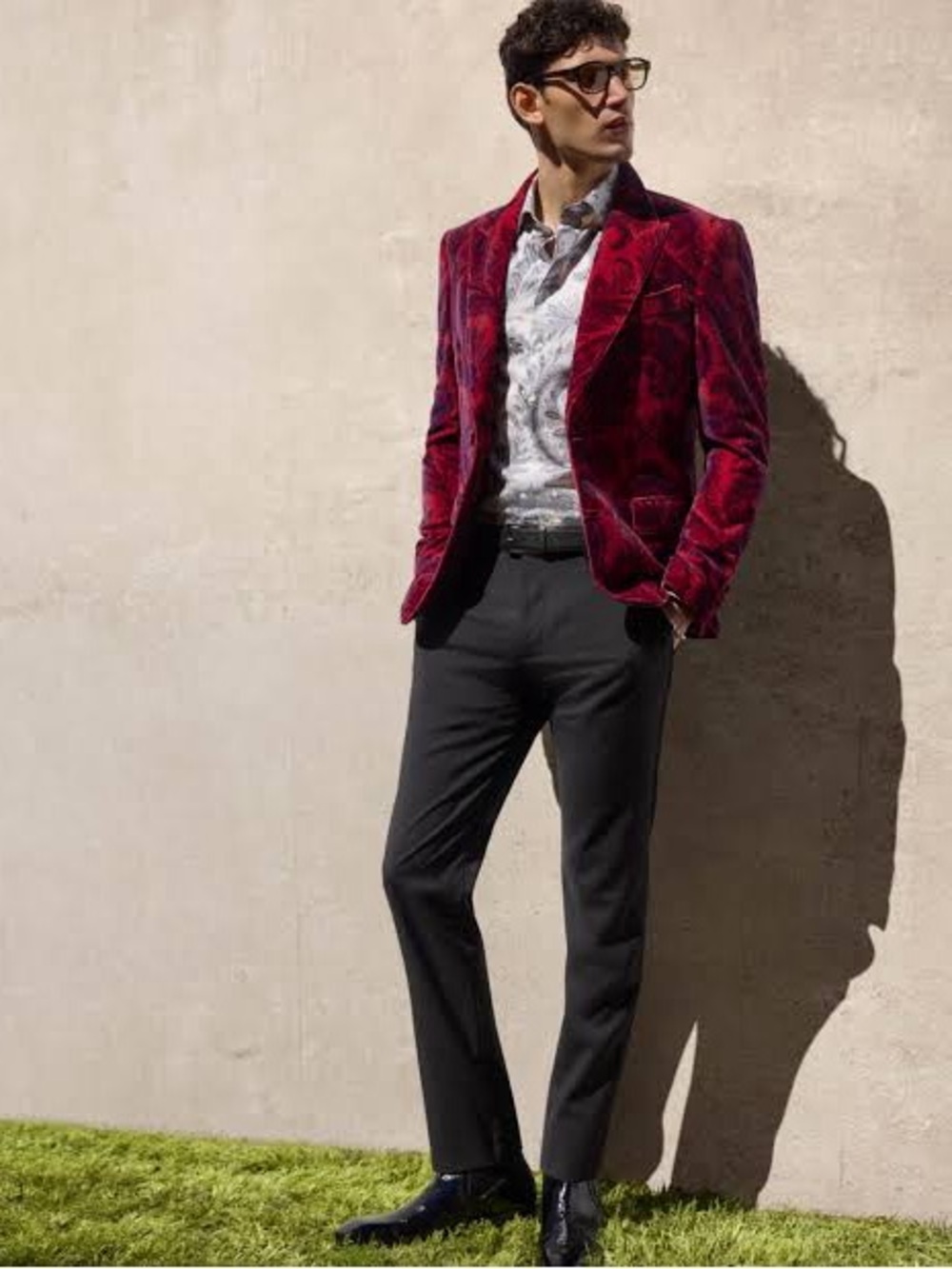 Etro Milano Men’s Velvet Paisley Evening Jacket NWT $1950 size US 46